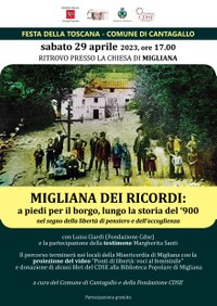 Festa della Toscana, sabato 29 aprile appuntamento a Migliana